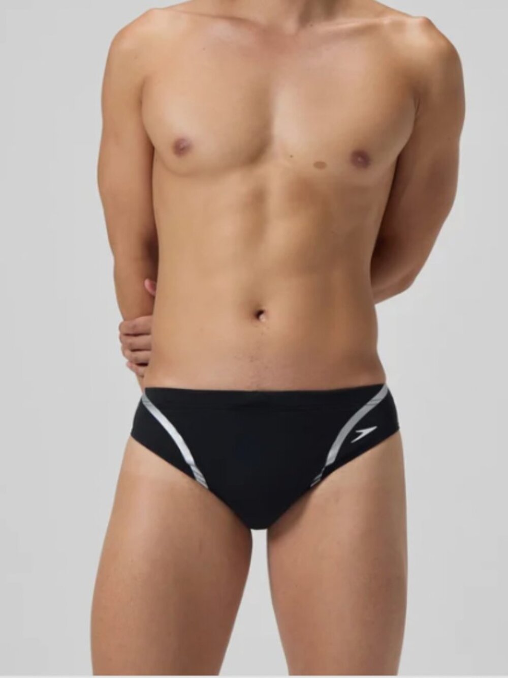 Speedo Black/Gray Swim Brief in